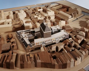 Maquette "it fernijde Provinsjehs Frysln oan de Twibaksmerk in Ljouwert "_ Soeters Van Eldonk architecten Amsterdam_ Jaap Kraayenhof & Co. maquettebouwers Groningen